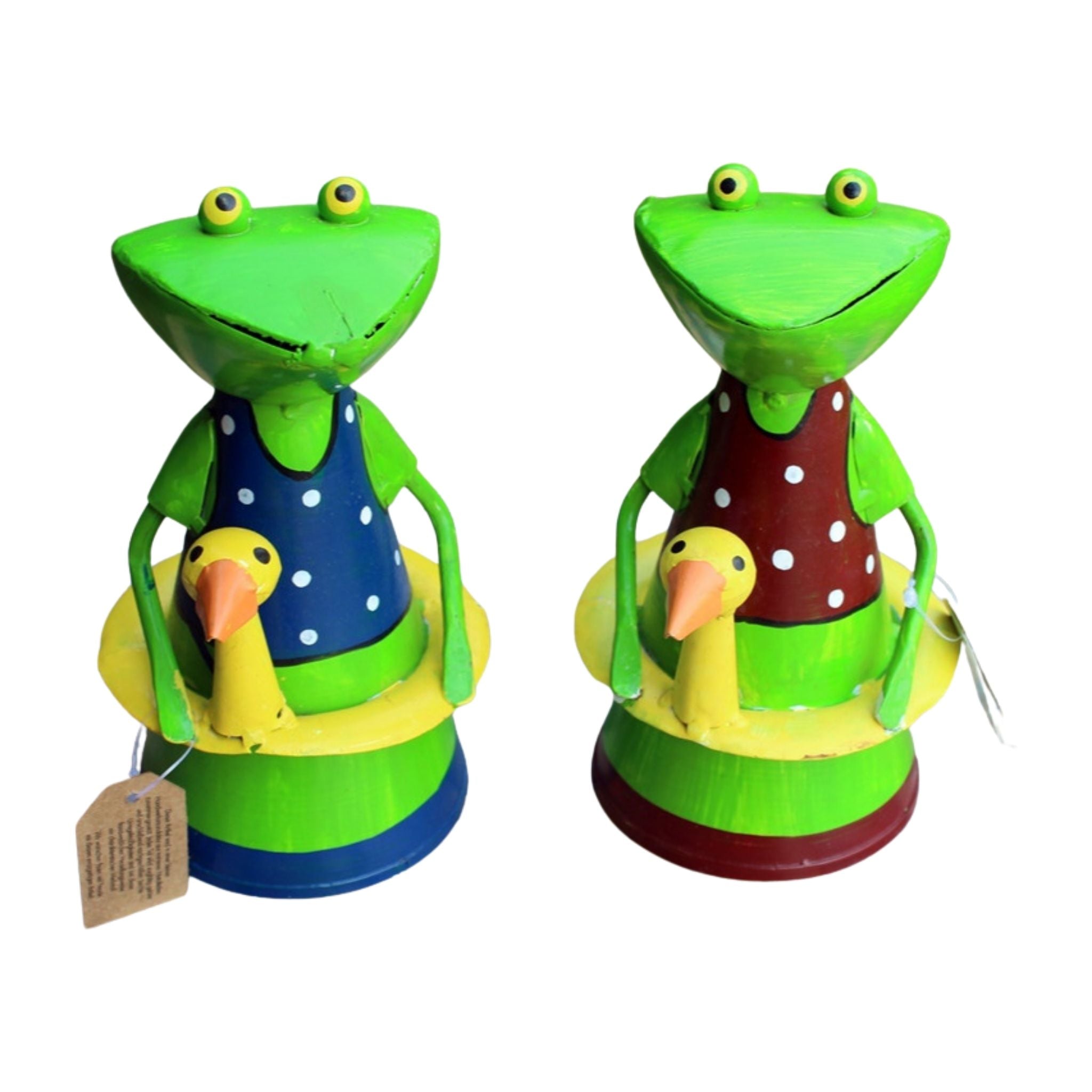 Zaunhocker Frosch mit Schwimmring Landhausstil H19 cm