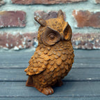 Gartenfigur Uhu Edelrost