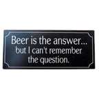 Metallschild Bier Beer is the answer Retro Stil 30cm