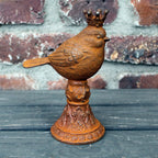 Gartenfigur Edelrost Zaunkönig
