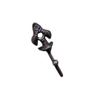 Mini-Wandhaken „Französische Lilie“ – Gusseisen, antikbraun