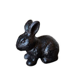 Gartenfigur Hase antikbraun