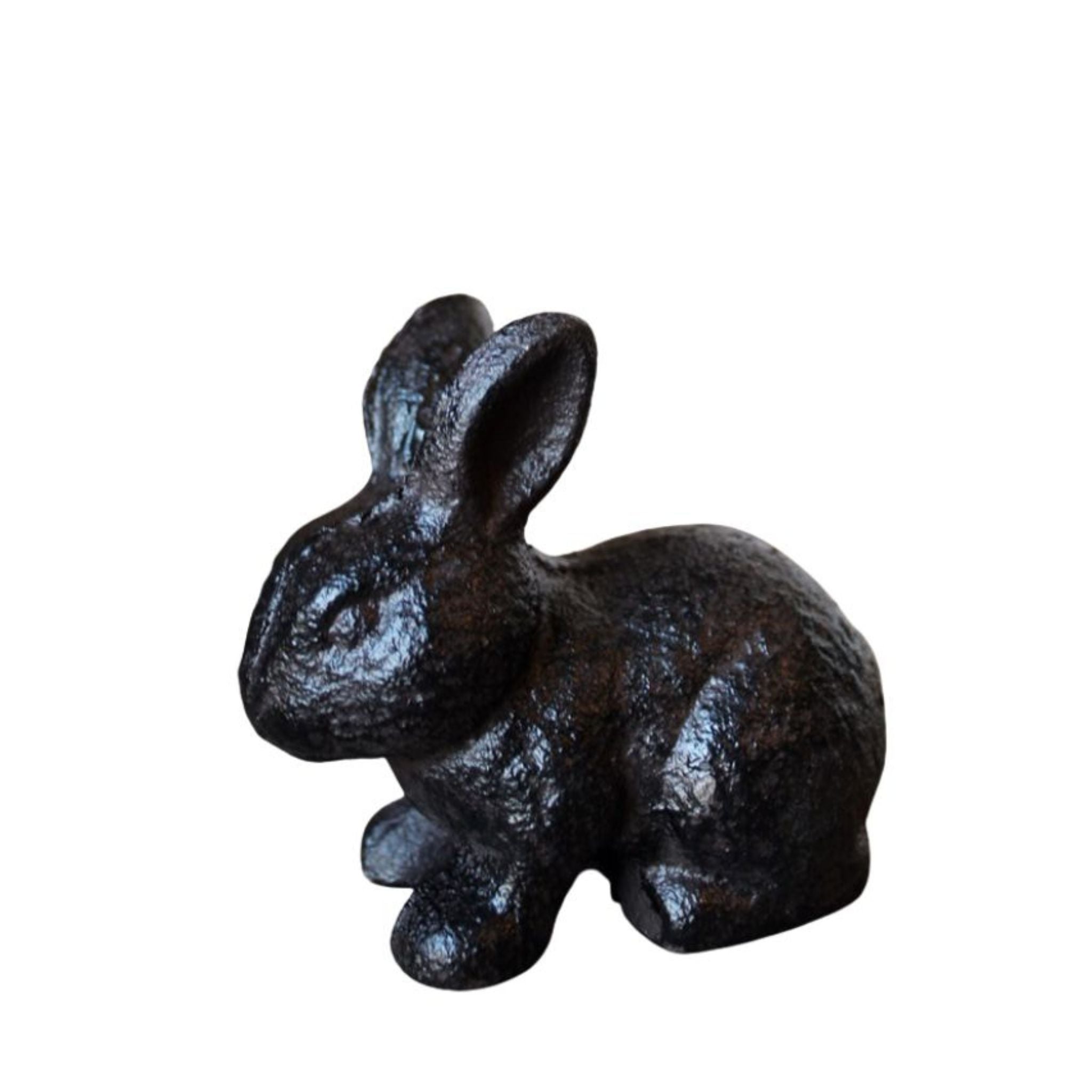 Gartenfigur Hase antikbraun