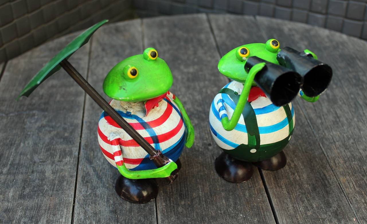 Frosch Set Gartenfiguren