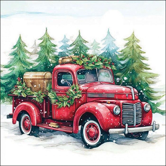 20 Servietten Weihnachts Truck