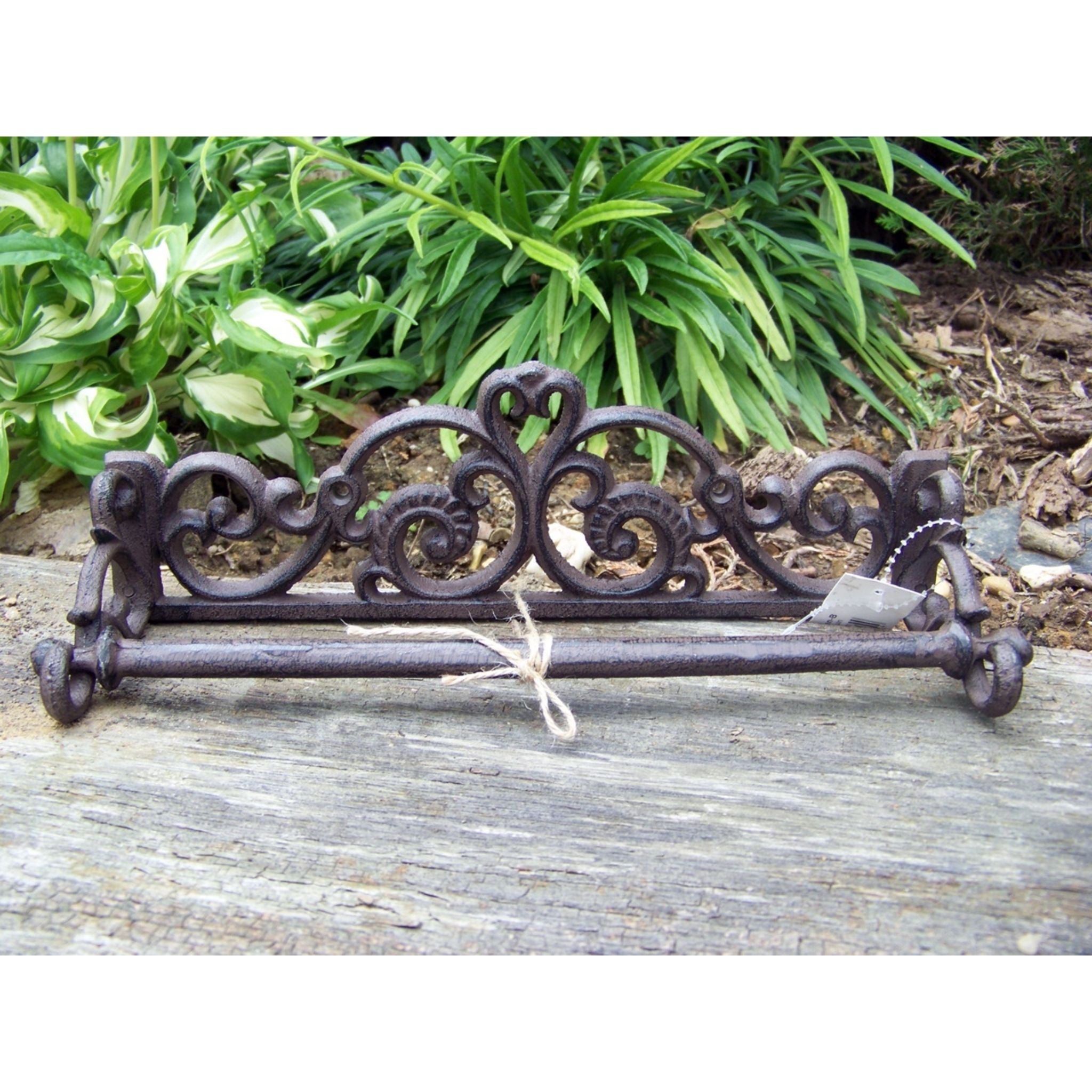 Wand Küchenrollenhalter antikbraun Gusseisen Landhausstil