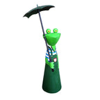 Gartenfigur Frosch mit Schirm