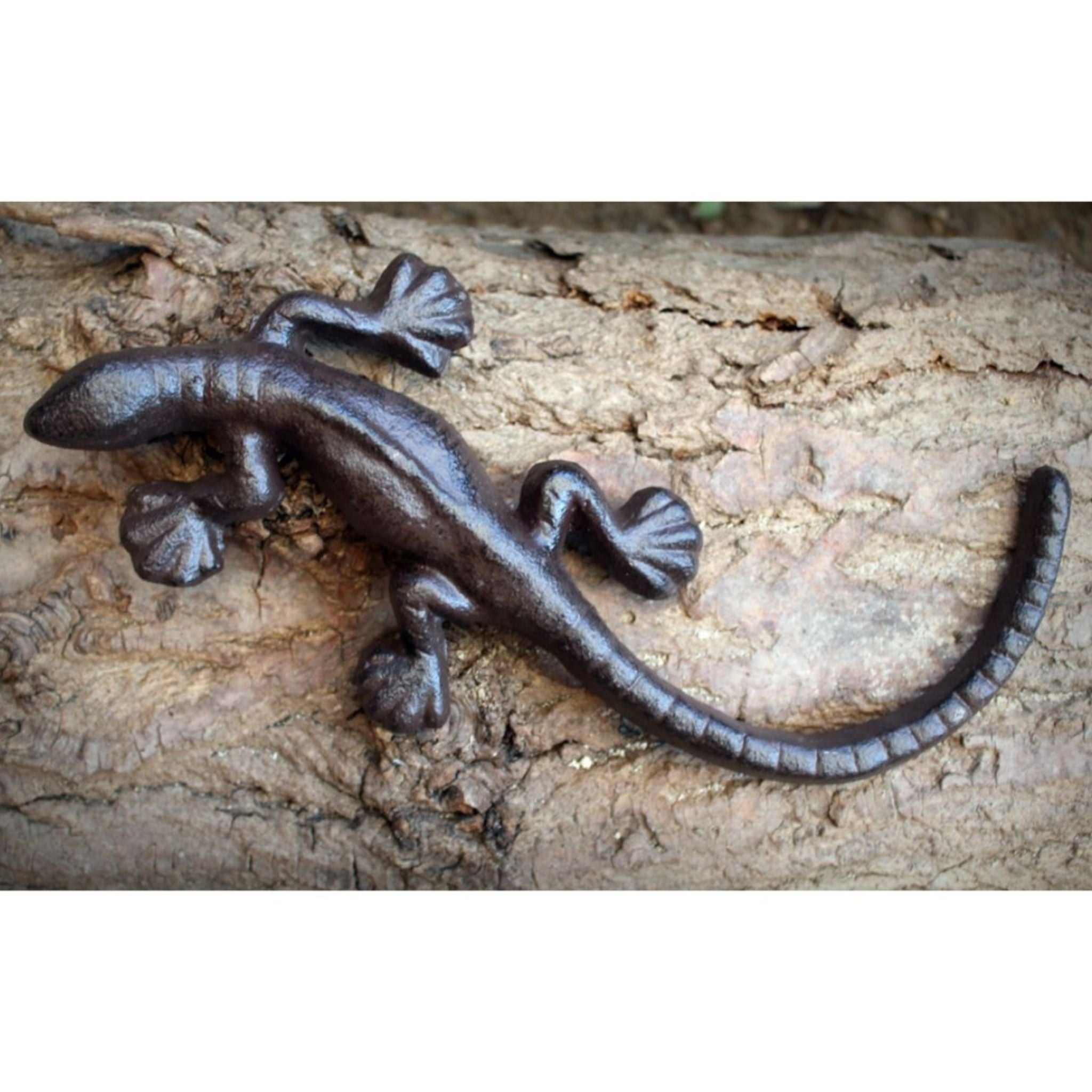 Gartenfigur Eidechse Gusseisen L24cm