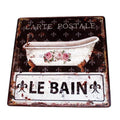 Shabby Blechschild Badewanne Antikstil Bad Retro Le Bain