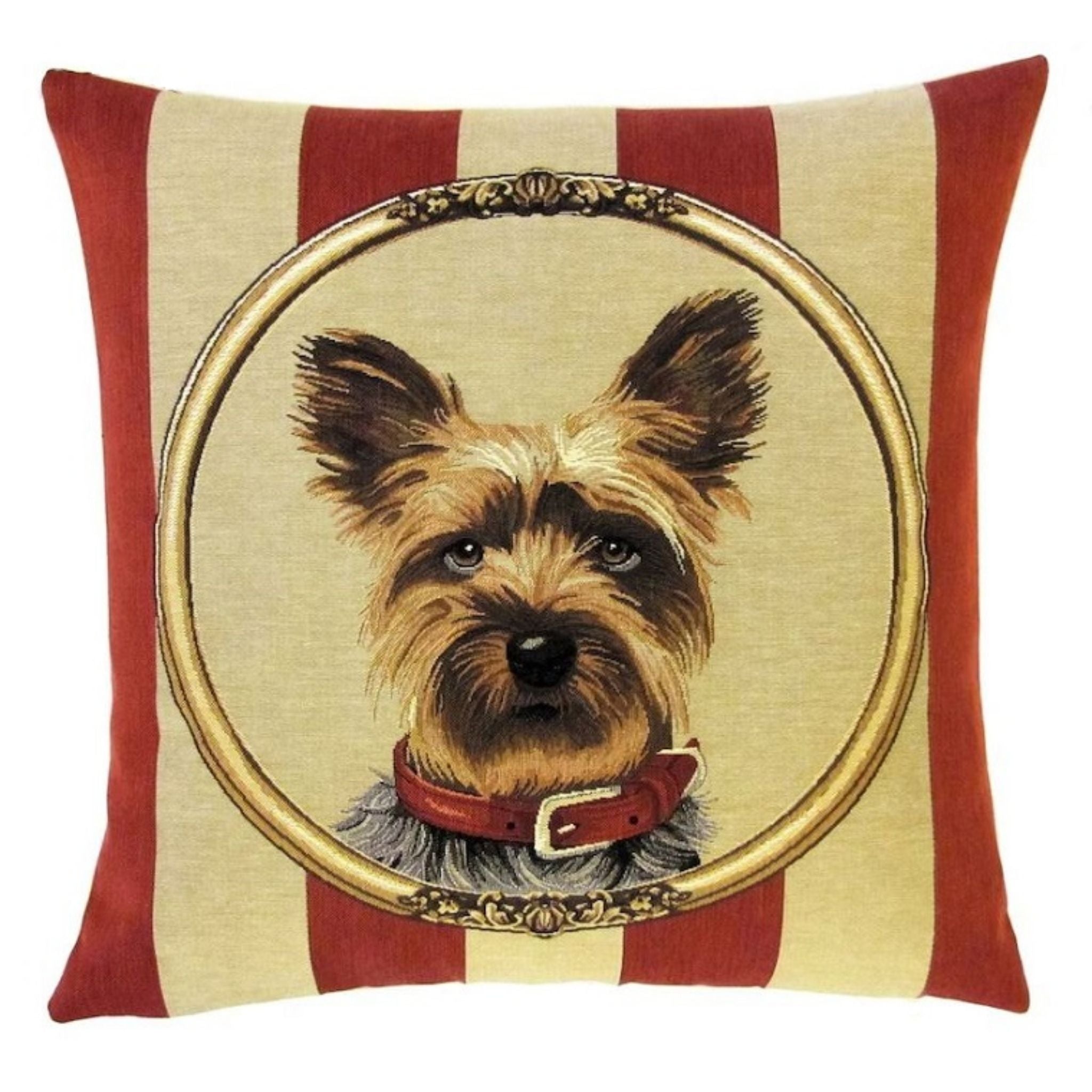 Gobelin Kissen Yorkshire Terrier Sofakissen incl Füllung