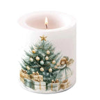 Kerze groß Weihnachtsengel mit Christbaum 10 cm