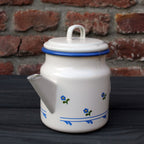 Emaille Teekanne Blümchen im Landhausstil 1,0L
