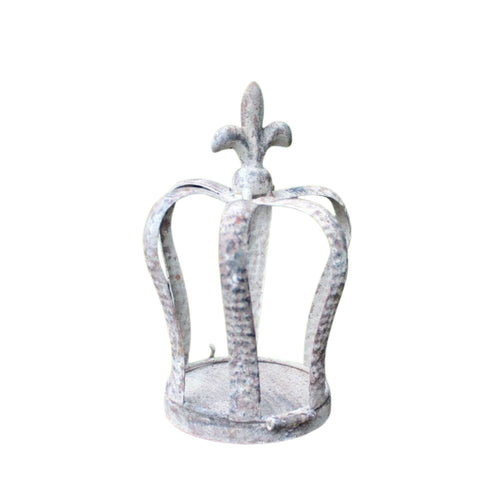 Deko Krone Metall Französische Lilie Vintage 20cm