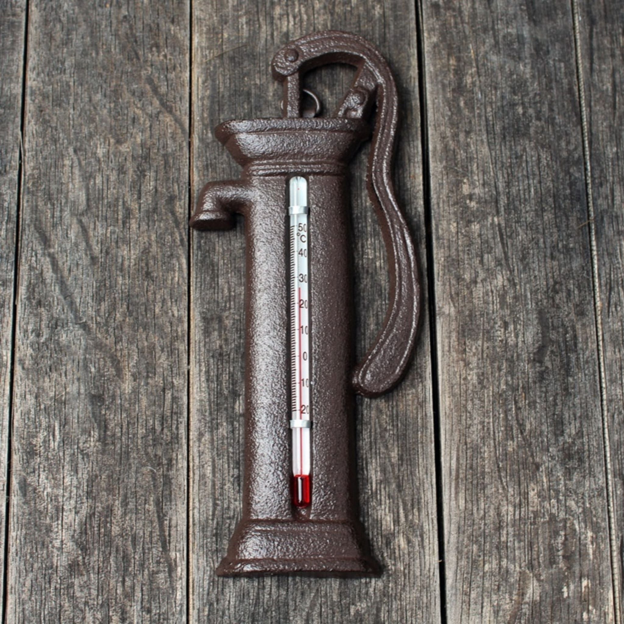 Gusseisen Thermometer Schwengelpumpe Antik-Stil 18cm