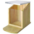 Eichhörnchen Futterhaus Naturholz Zink 23cm