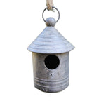 Zink Vogelhaus Rund Rustikal Vintage-Stil H22 cm