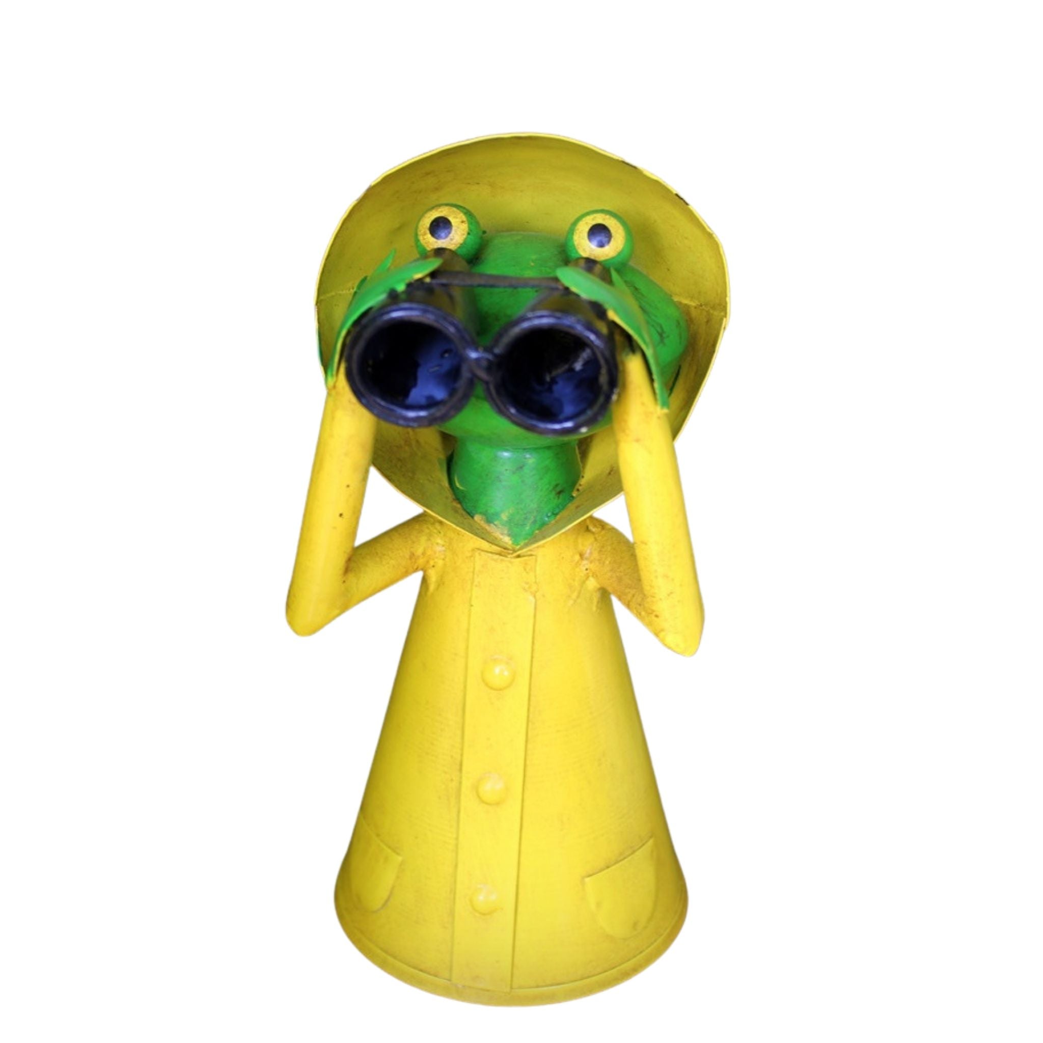 Zaunhocker Regenmantel Frosch Fernglas