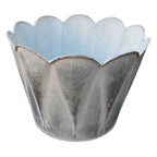Blumentopf Shabby Chic Vintage Zinkoptik H16cm