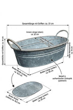Pflanzschale oval mit Griffen Landhaus 37cm