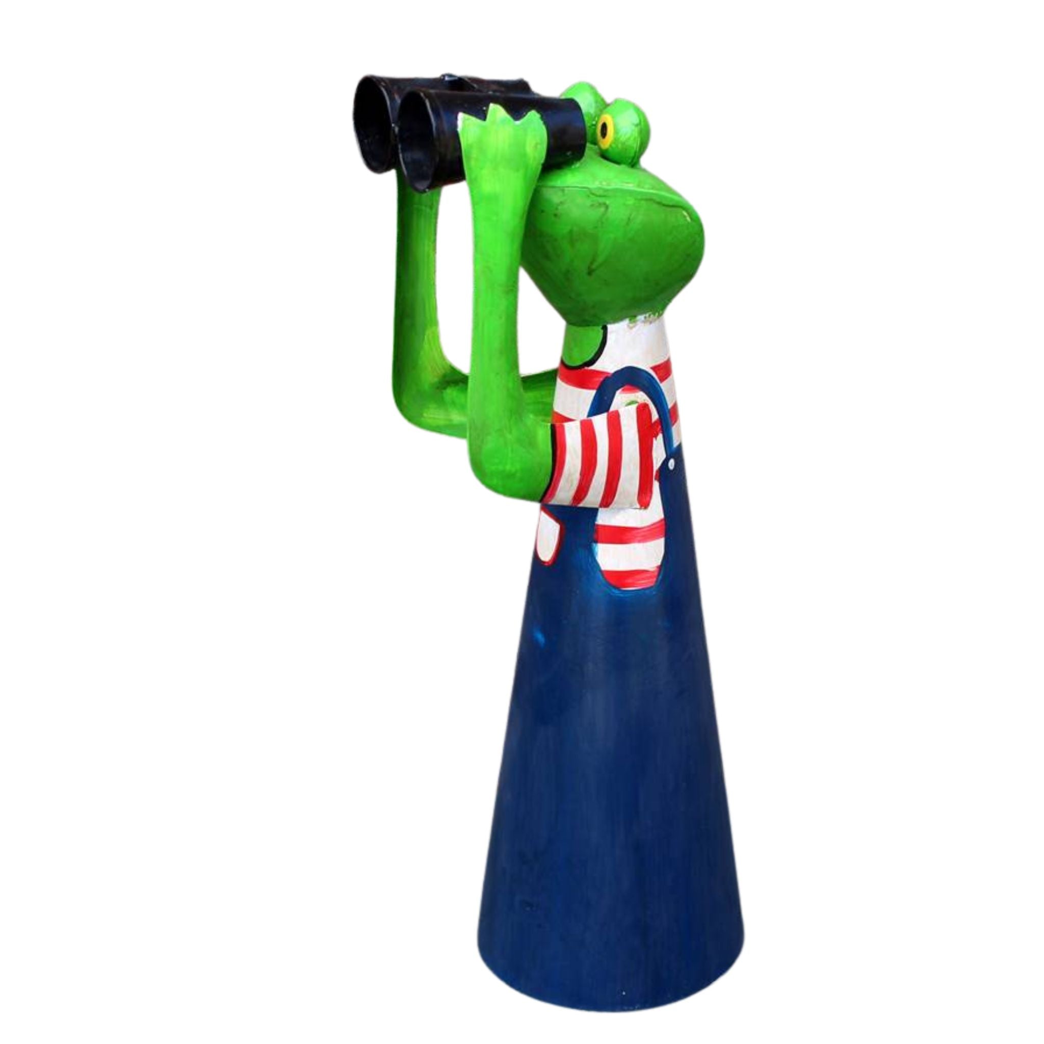 Gartenfigur Frosch mit Fernglas