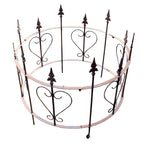 Rankgitter rund Edelrost mit Lilien 77x65 cm (3-teilig)