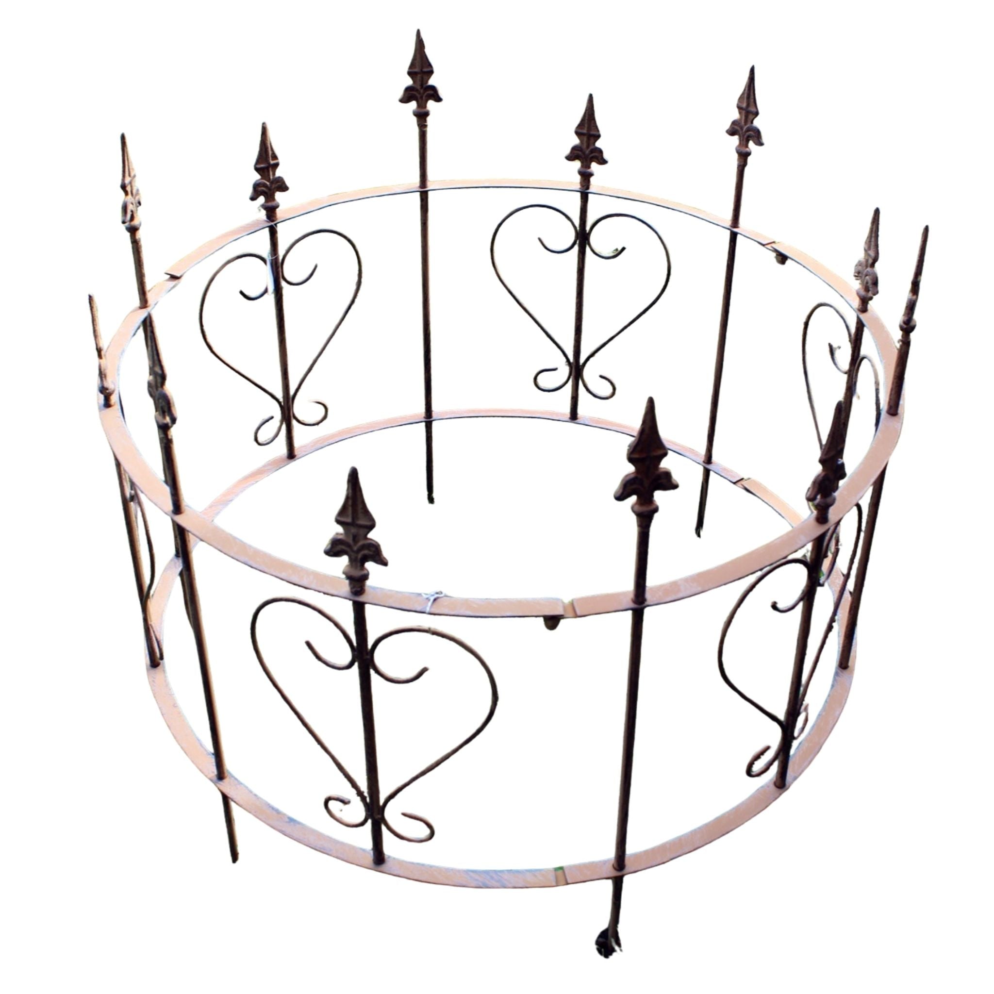 Rankgitter rund Edelrost mit Lilien 77x65 cm (3-teilig)