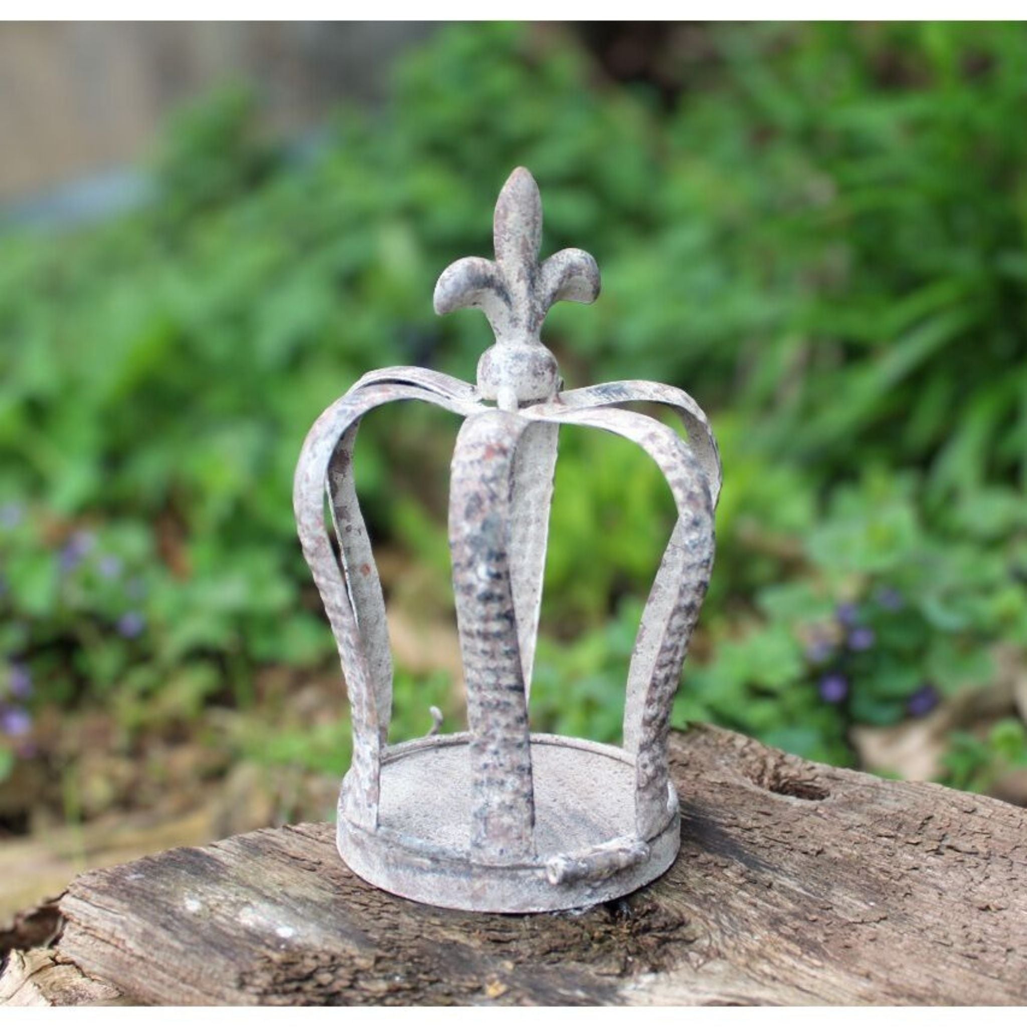 Deko Krone Metall Französische Lilie Vintage 20cm