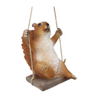 Dekofigur Eichhörnchen auf Schaukel