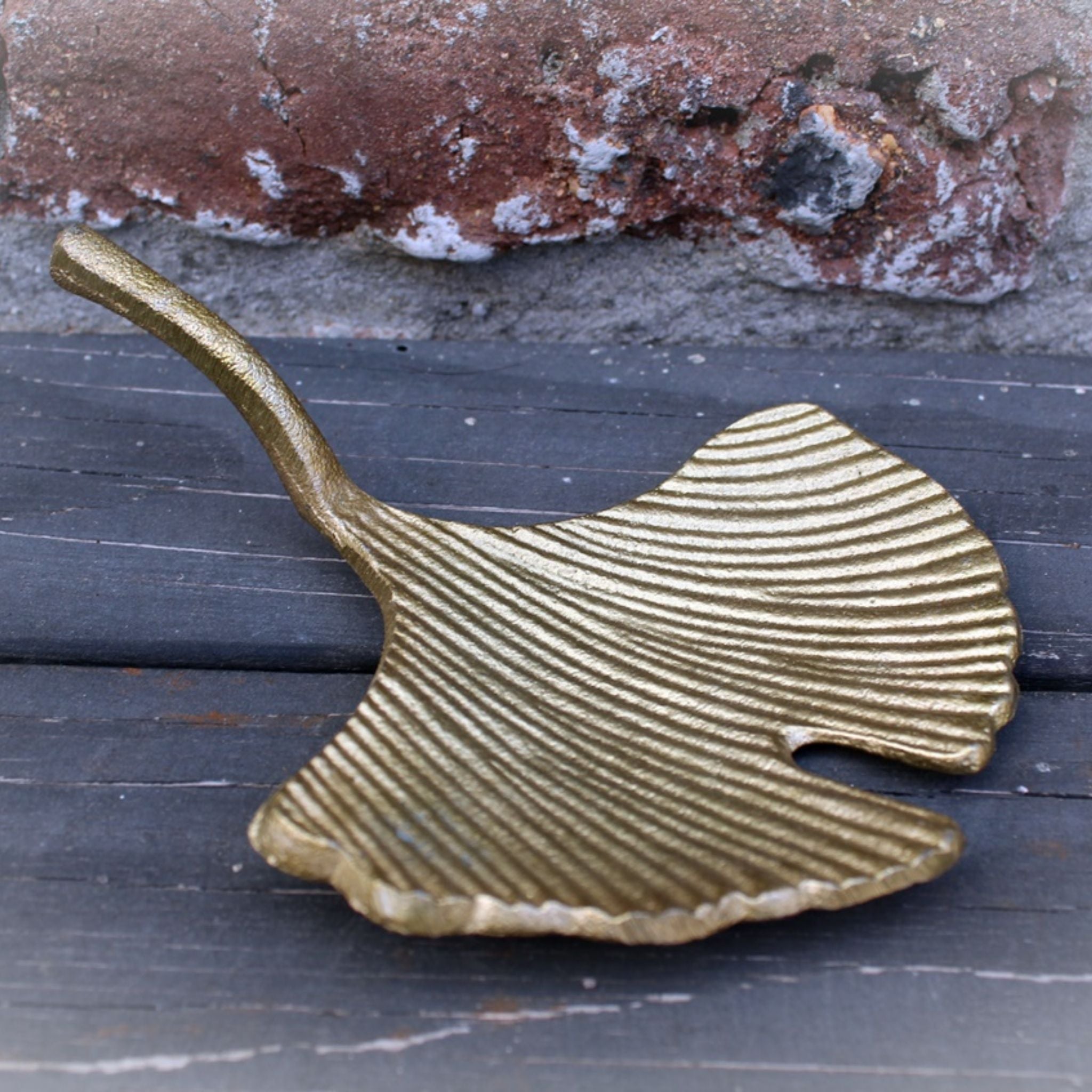Schale Gingko Blatt gold