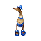 Dekofigur Bade-Ente im Bikini Bambus 27,5 cm