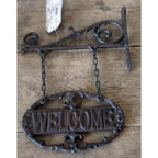 Schild Willkommen Landhausstil Nostalgie Wandhaken