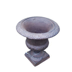 Amphore Gusseisen klein Antikbraun Landhausstil H14cm