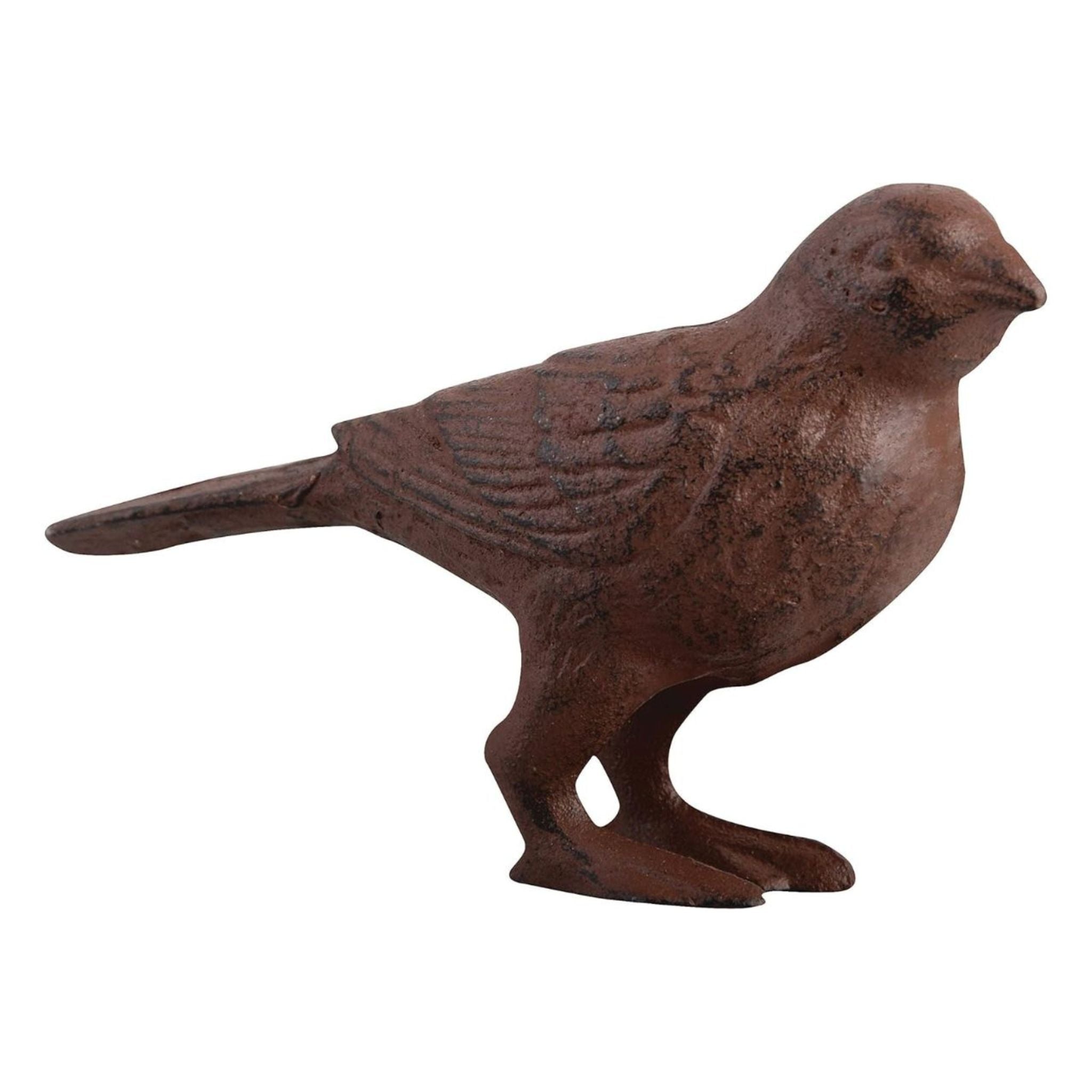 Gartenfigur Vogel Gusseisen antikbraun