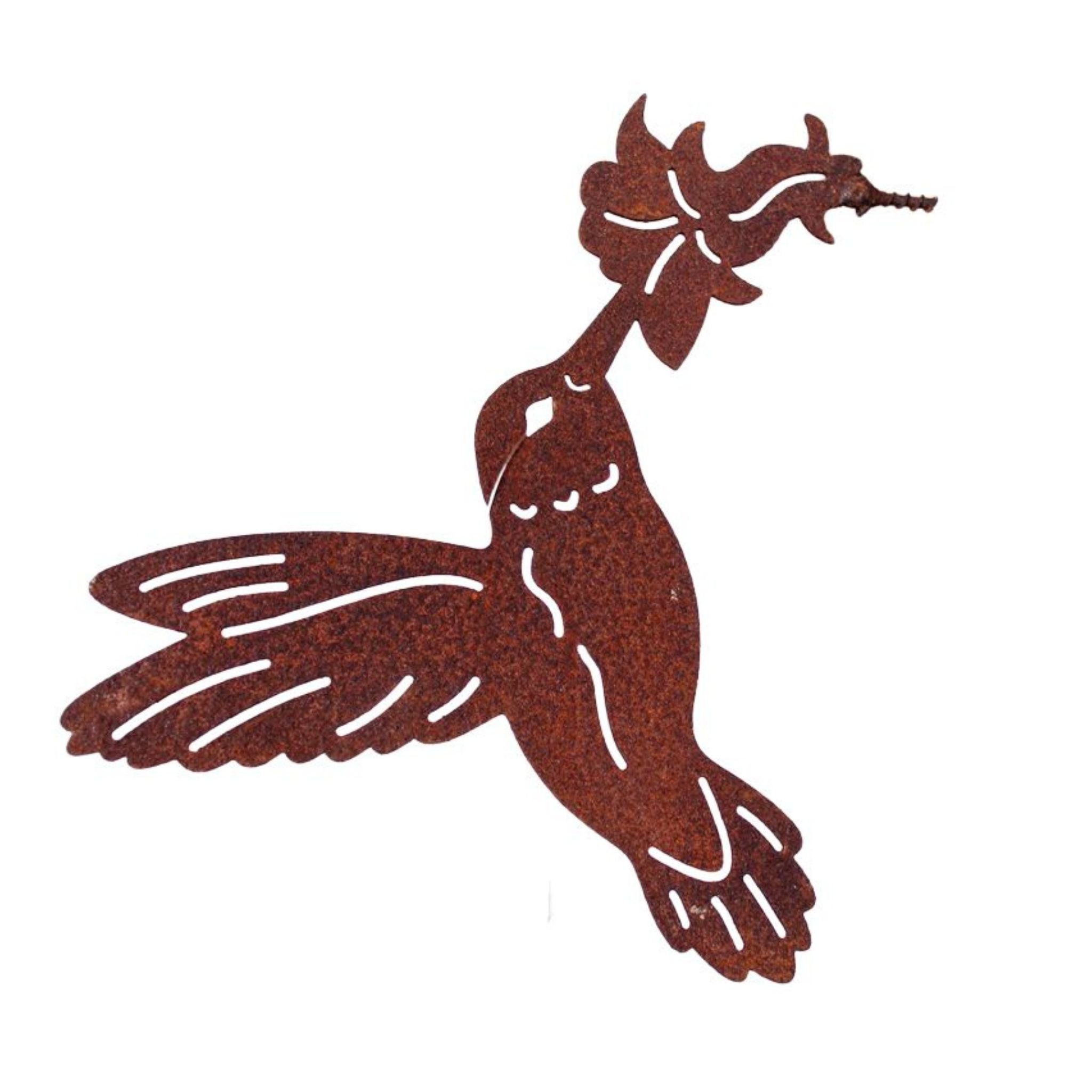 Gartenfigur Kolibri Edelrost