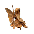 Gartenfigur Elfe sitzend Rostdeko Landhausstil