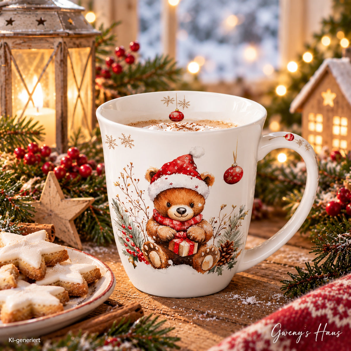 Porzellan Tasse Teddybär Weihnachten 0,4 L