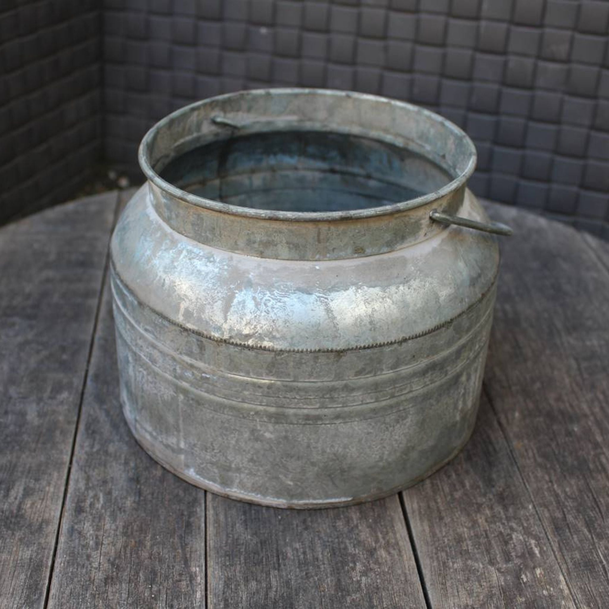 Pflanztopf Zink mit Henkel