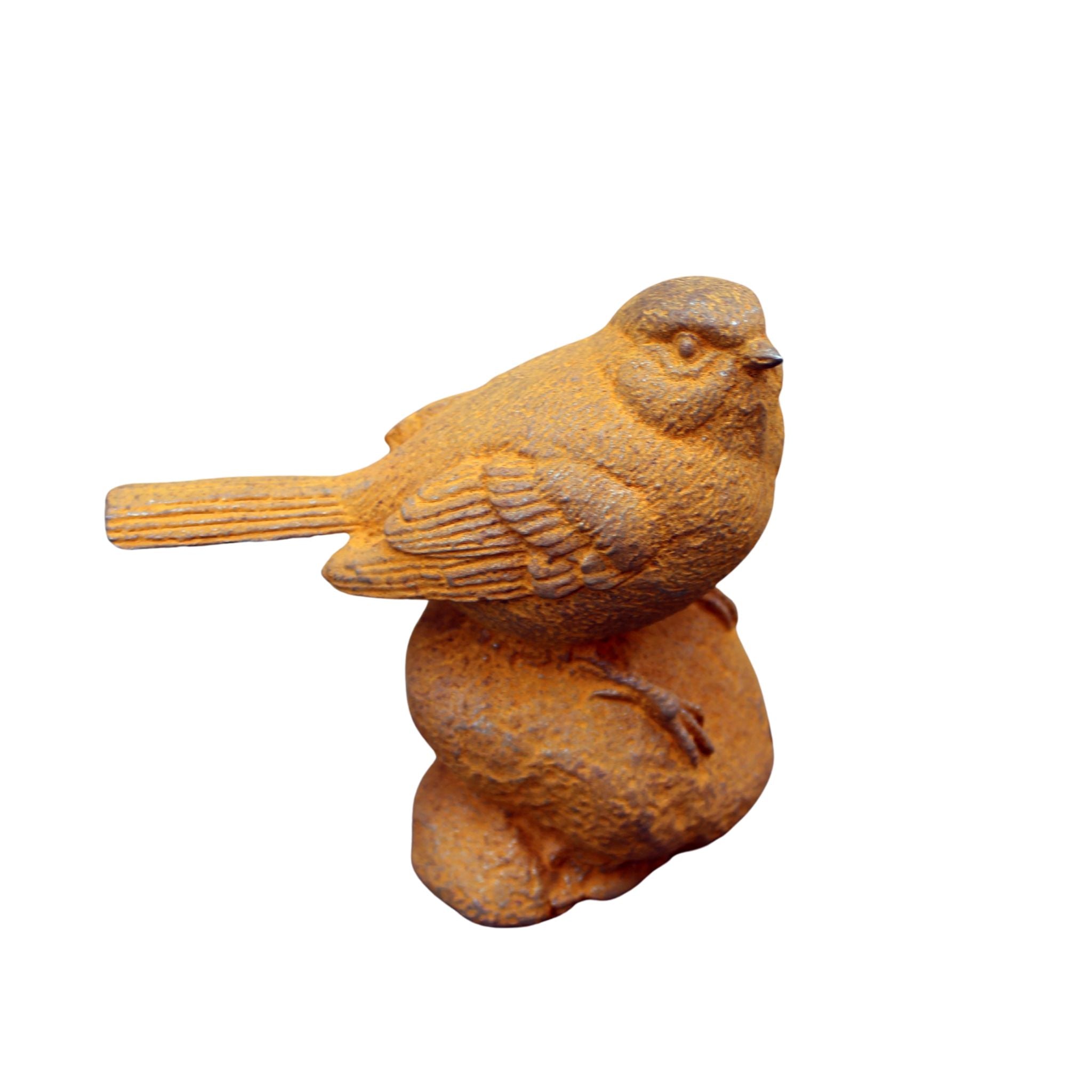 Gartenfigur Vogel auf Stein II