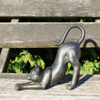 Dekofigur Katzen strecken Tierfigur Katzenfigur