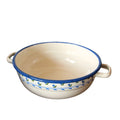 Emaille Servierschale & Auflaufform Blümchen-Dekor 20cm