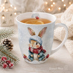 Porzellan Tasse Bugsy Winter Hase Landhausstil 0,4L