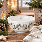 Müslischale Schnee Häuser Porzellan 14 cm