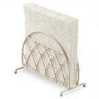 Serviettenhalter Shabby Chic Weiß aus Metall