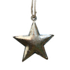 Metallstern gold Shabby Chic zum Aufhängen 8 cm