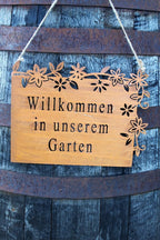 Rostschild Willkommen Garten