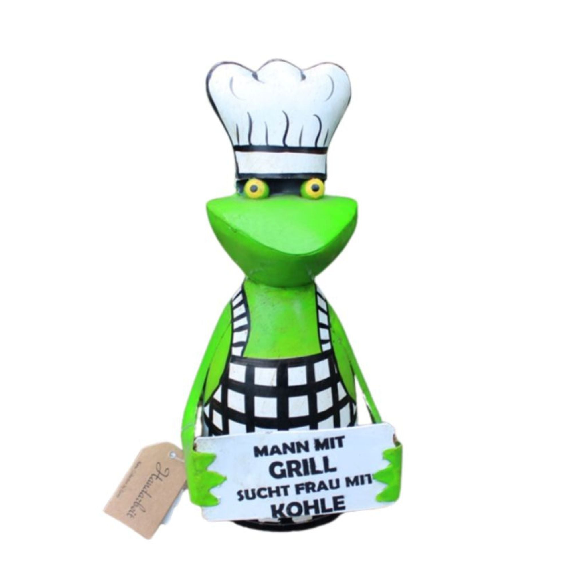 Zaunhocker Frosch Grill Kohle
