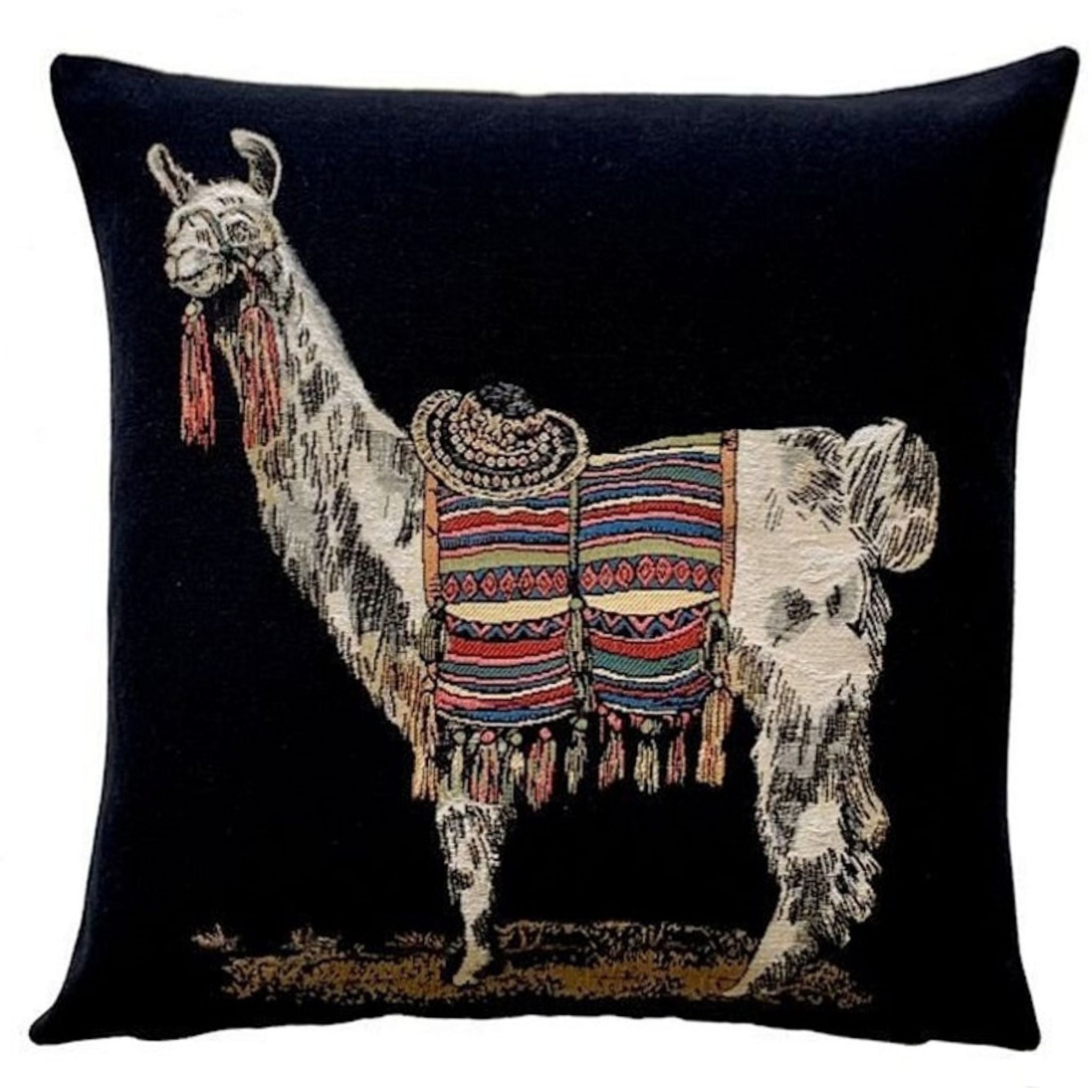 Gobelin Kissen Lama Zierkissen Ethno Oriental