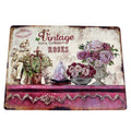 Shabby Blechschild Vintage Rosen Romantik 33cm