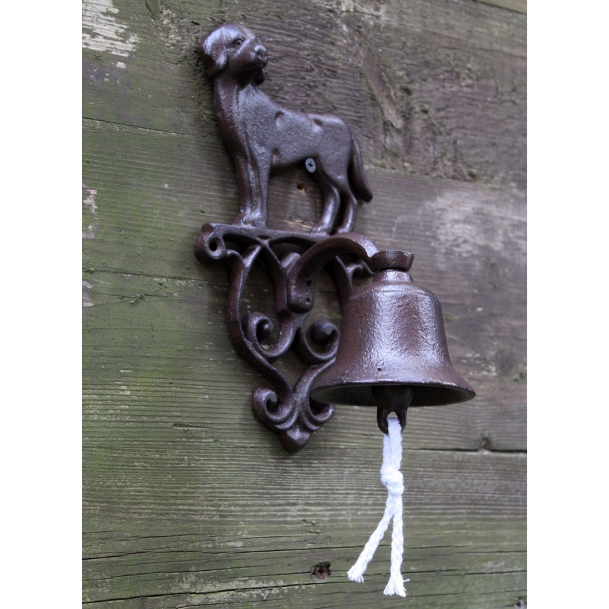 Türglocke Hund Gusseisen Nostalgie-Stil Antikbraun