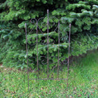 Rankgitter Rankhilfe 51x105 cm, Eisen dunkelbraun, dekorativ